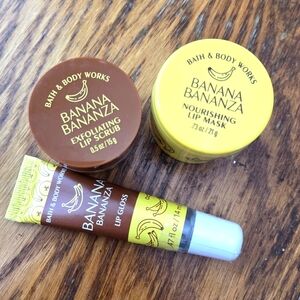 🛍BOGO 50% OFF💄🍌💋NWT‼️BBW "Banana Bananza" 3-piece Total Lip Treatment Set